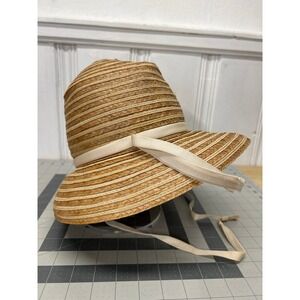 Vintage Marshall Field & Company Straw Sun Hat Womens Beach Cottagecore Garden